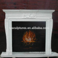 2019 hot sell hand carved marble stone fireplace mantel for decorative home